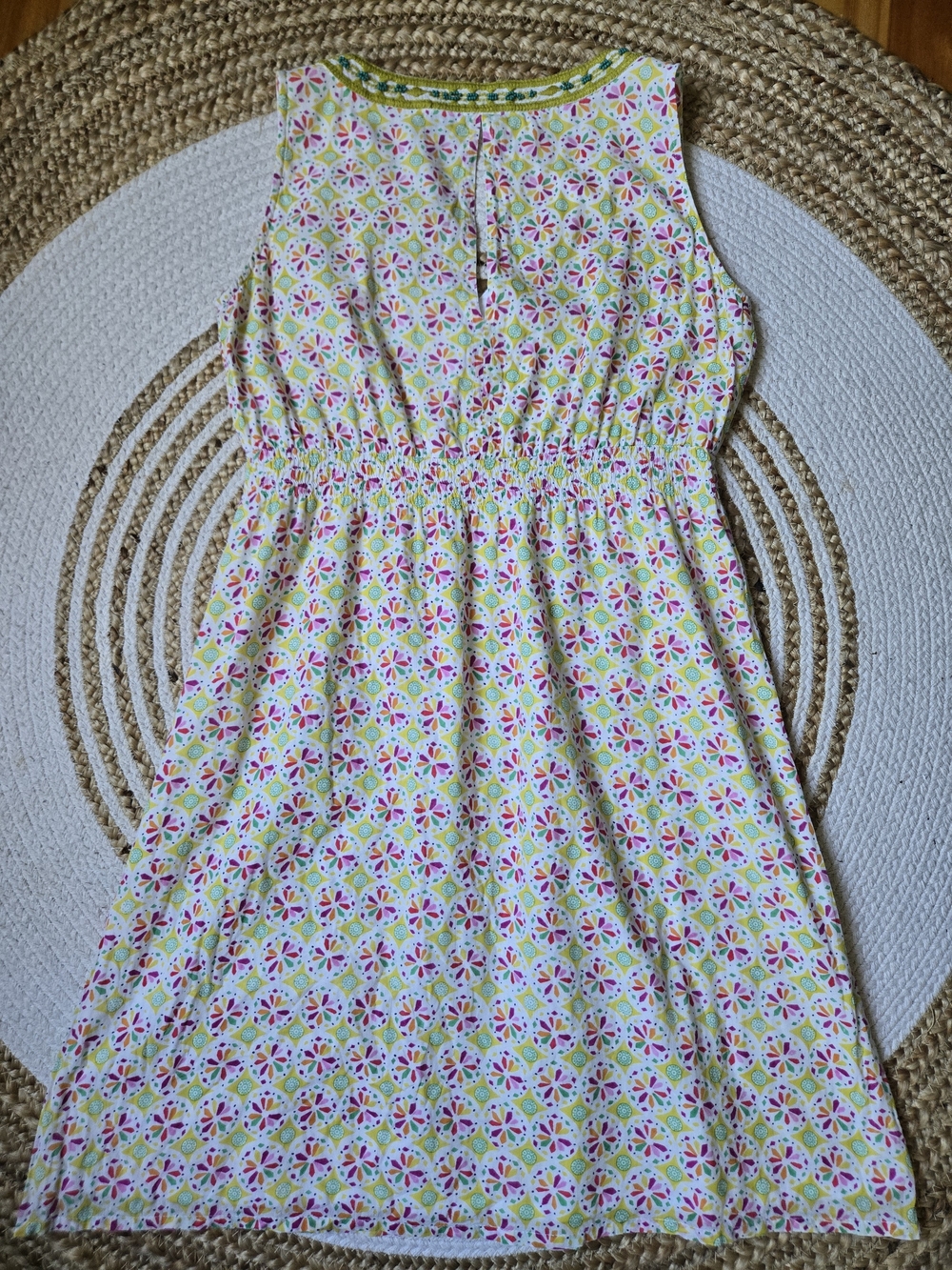 Surkana V-Neck Mini Beaded Dress Boho Festival Indie Vibes Whimsical Summer M - Picture 8 of 16